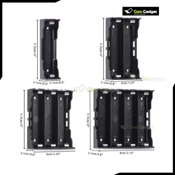 18650 Battery Holder for Individual Cells Series and Parallel Open Line PCB Mountable 1x 2x 3x 4x Slots